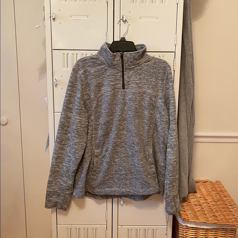 Gray Fleece Quarter Zip